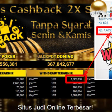 Bukti Withdraw ( 1,622,330,-) Member Setia Mutiarapoker