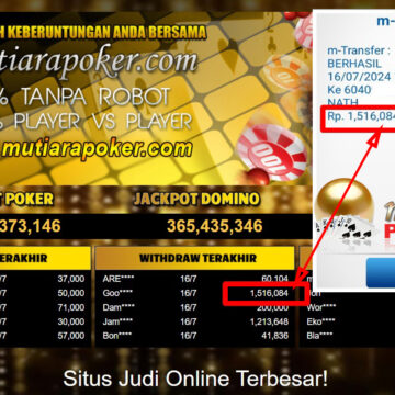 Bukti Withdraw ( 1,516,084,-) Member Setia Mutiarapoker