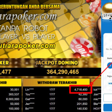 Bukti Withdraw ( 4,718,400,-) Member Setia Mutiarapoker