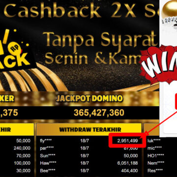 Bukti Withdraw ( 2,951,499,-) Member Setia Mutiarapoker