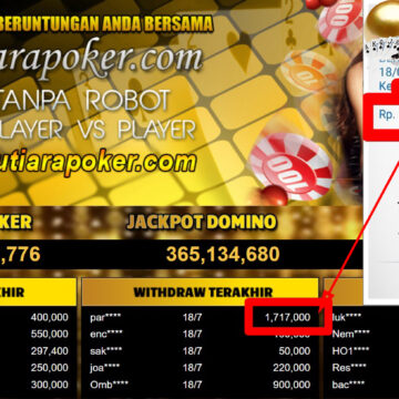 Bukti Withdraw ( 1,717,000,-) Member Setia Mutiarapoker