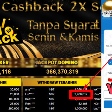 Bukti Withdraw ( 2,986,617,-) Member Setia Mutiarapoker