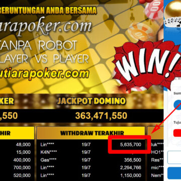 Bukti Withdraw ( 5,635,700,-) Member Setia Mutiarapoker