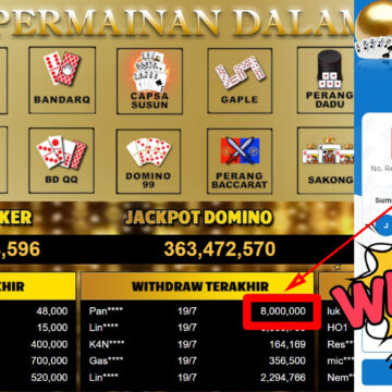 Bukti Withdraw ( 8,000,000,-) Member Setia Mutiarapoker