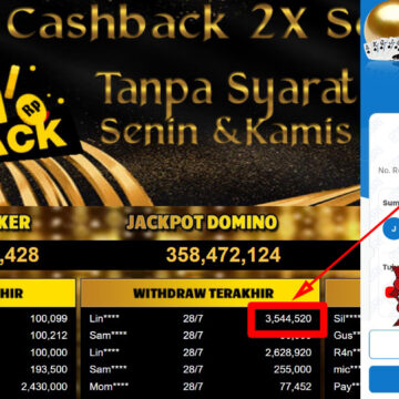 Bukti Withdraw ( 3,544,520,-) Member Setia Mutiarapoker