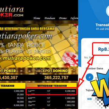 Bukti Withdraw ( 8.296.866-) Member Setia Mutiarapoker