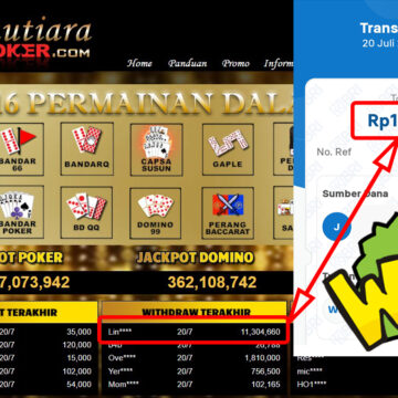 Bukti Withdraw ( 11.304.660,-) Member Setia Mutiarapoker