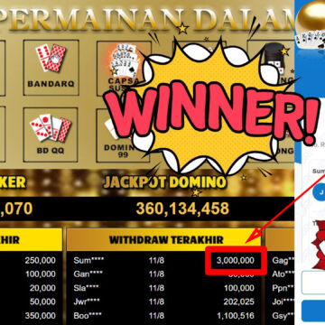 Bukti Withdraw ( 3,000,000,-) Member Setia Mutiarapoker