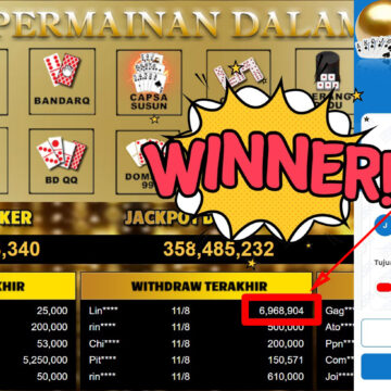 Bukti Withdraw ( 6,968,904.-) Member Setia Mutiarapoker