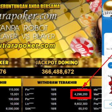 Bukti Withdraw ( 4,298,200.-) Member Setia Mutiarapoker