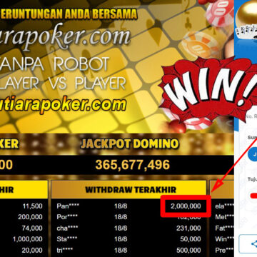 Bukti Withdraw ( 2,000,000.-) Member Setia Mutiarapoker