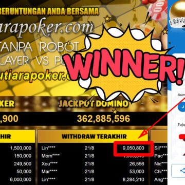 Bukti Withdraw ( 9,050,800.-) Member Setia Mutiarapoker