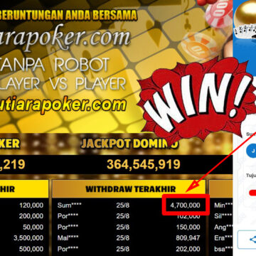 Bukti Withdraw ( 4.700.000,-) Member Setia Mutiarapoker