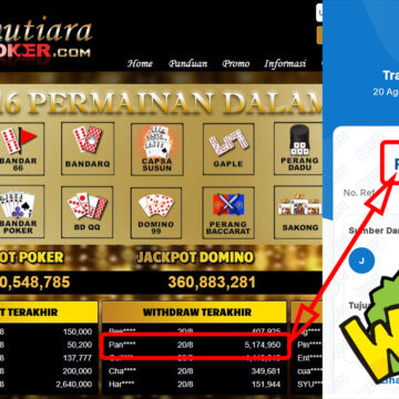 Bukti Withdraw (5,174,950,-) Member Setia Mutiarapoker