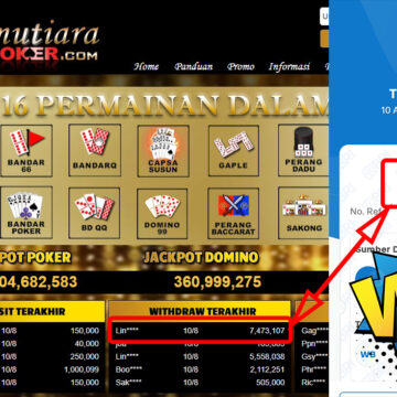 Bukti Withdraw ( 7,473,107,-) Member Setia Mutiarapoker