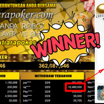 Bukti Withdraw ( 12.460.000,-) Member Setia Mutiarapoker