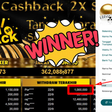 Bukti Withdraw ( 1.000.000,-) Member Setia Mutiarapoker