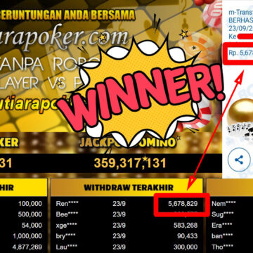 Bukti Withdraw ( 5.678.829,-) Member Setia Mutiarapoker