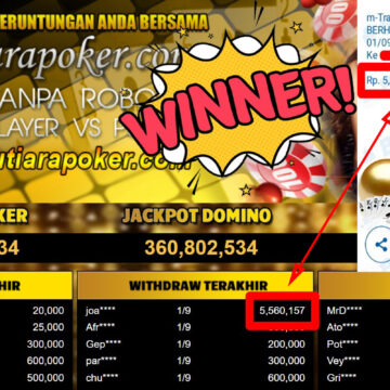 Bukti Withdraw ( 5.560.157,-) Member Setia Mutiarapoker