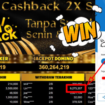 Bukti Withdraw ( 9,275,207,-) Member Setia Mutiarapoker