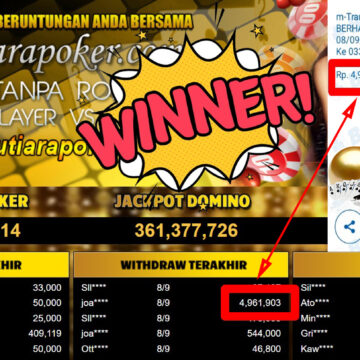 Bukti Withdraw ( 4.961.903,-) Member Setia Mutiarapoker