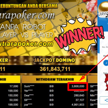 Bukti Withdraw ( 3.800.000,-) Member Setia Mutiarapoker