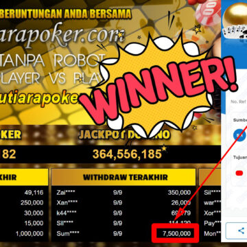 Bukti Withdraw ( 7.500.000,-) Member Setia Mutiarapoker