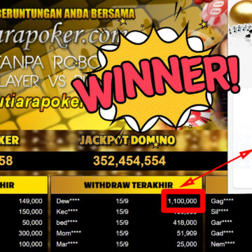 Bukti Withdraw ( 1.100.000,-) Member Setia Mutiarapoker