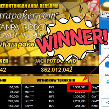 Bukti Withdraw ( 1.300.000,-) Member Setia Mutiarapoker