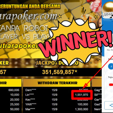 Bukti Withdraw ( 1.551.970,-) Member Setia Mutiarapoker