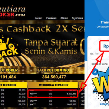 Bukti Withdraw ( 3,652,673,-) Member Setia Mutiarapoker