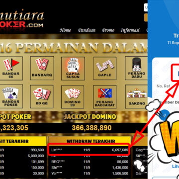 Bukti Withdraw ( 6,697,685,-) Member Setia Mutiarapoker