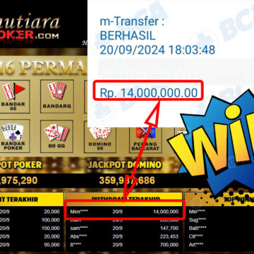 Bukti Withdraw ( 14,000,000,-) Member Setia Mutiarapoker