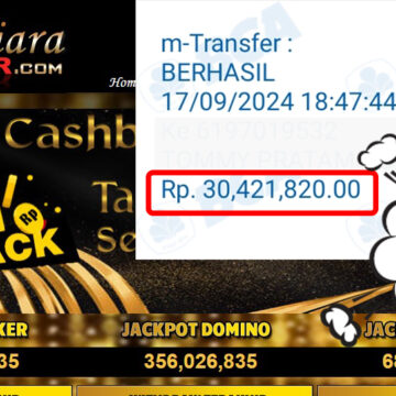 Bukti Withdraw ( 30,421,820,-) Member Setia Mutiarapoker