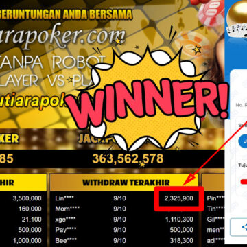 Bukti Withdraw ( 2.325.900,-) Member Setia Mutiarapoker