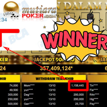 Bukti Withdraw ( 1.158.445,-) Member Setia Mutiarapoker