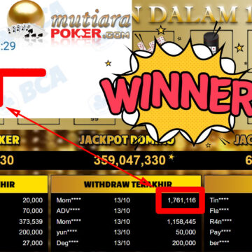 Bukti Withdraw ( 1.761.116,-) Member Setia Mutiarapoker