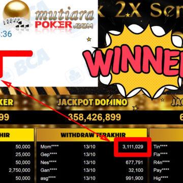 Bukti Withdraw ( 3.111.029,-) Member Setia Mutiarapoker