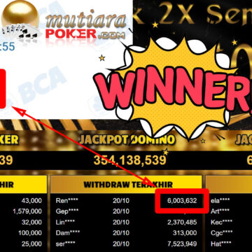 Bukti Withdraw ( 6.003.632,-) Member Setia Mutiarapoker