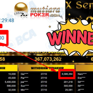 Bukti Withdraw ( 6.586.264,-) Member Setia Mutiarapoker