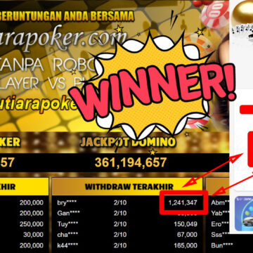 Bukti Withdraw ( 1.241.347,-) Member Setia Mutiarapoker