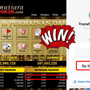 Bukti Withdraw ( 32,752,035,-) Member Setia Mutiarapoker