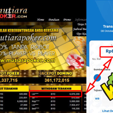 Bukti Withdraw ( 6,876,200,-) Member Setia Mutiarapoker