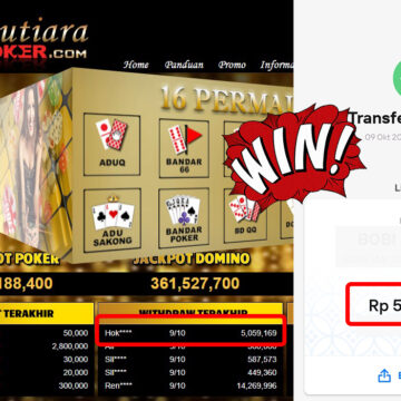 Bukti Withdraw ( 5,059,169,-) Member Setia Mutiarapoker