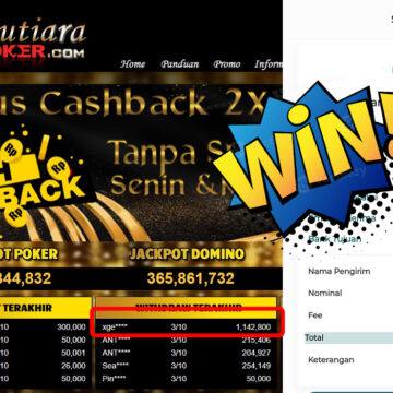 Bukti Withdraw ( 1,142,800,-) Member Setia MutiarapokerBukti Withdraw ( 1,142,800,-) Member Setia Mutiarapoker