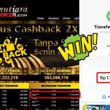 Bukti Withdraw ( 1,139,400,-) Member Setia Mutiarapoker