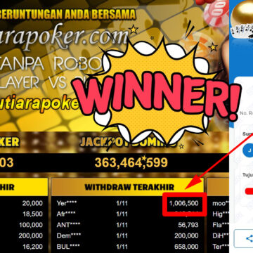 Bukti Withdraw ( 1.006.500,-) Member Setia Mutiarapoker