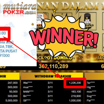 Bukti Withdraw ( 1.226.200,-) Member Setia Mutiarapoker