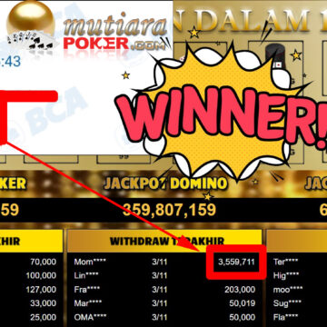 Bukti Withdraw ( 3.559.711,-) Member Setia Mutiarapoker