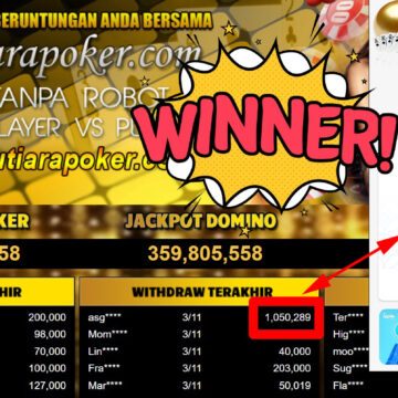 Bukti Withdraw ( 1.050.289,-) Member Setia Mutiarapoker